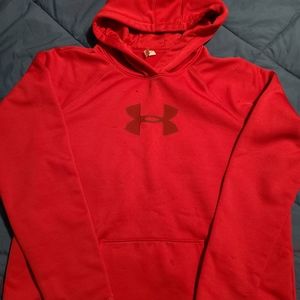 Pink Under Armour hoodie.